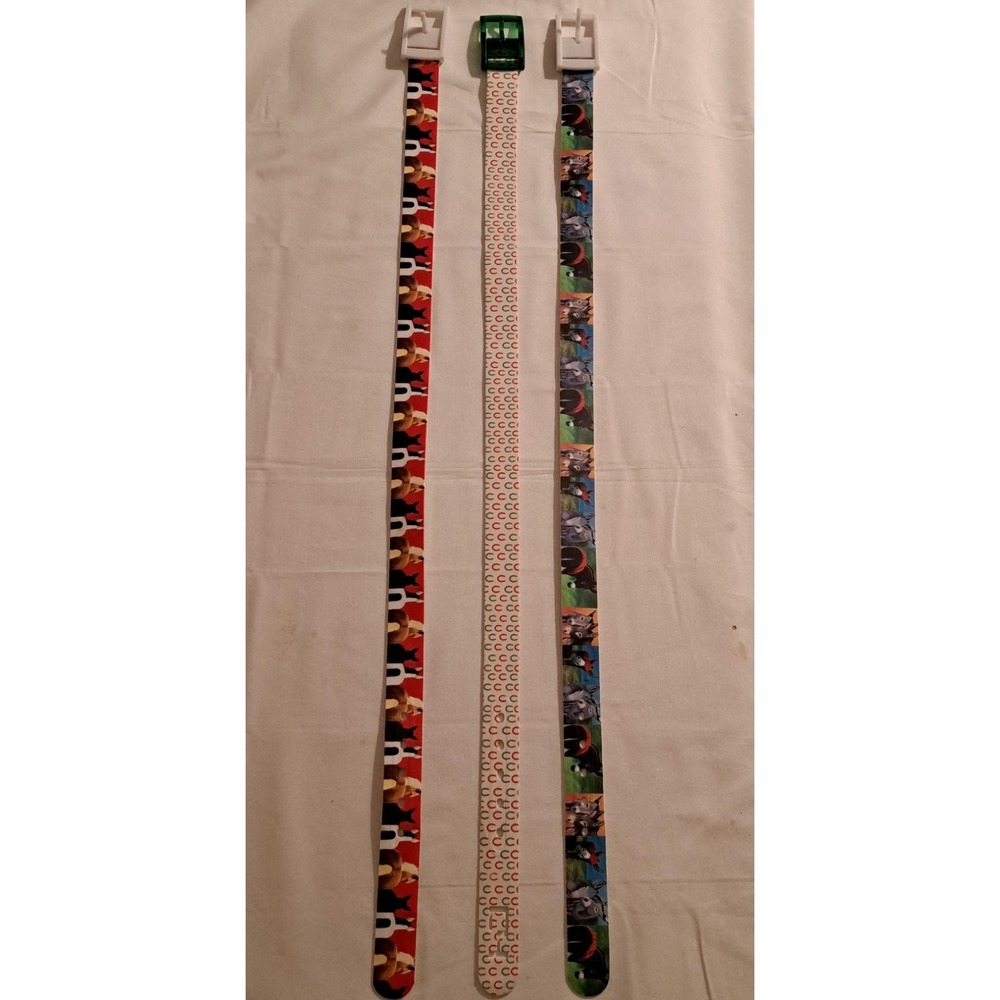 Novelty Belt Set 3 Plastic Buckle Horses and  Horseshoe‎ Patterns